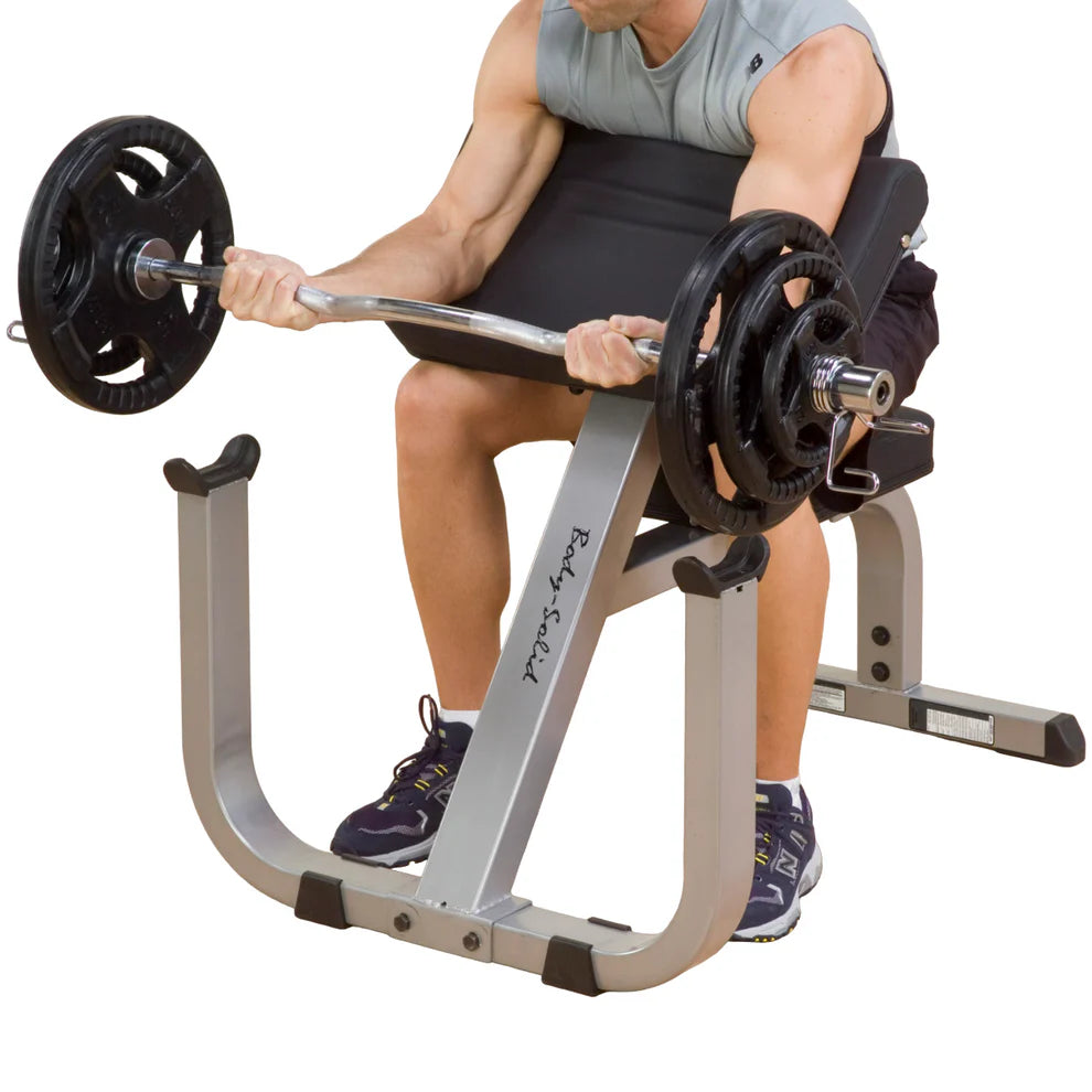 Body Solid GPCB329 Preacher Curl Bench – 30° Angle Biceps Isolation