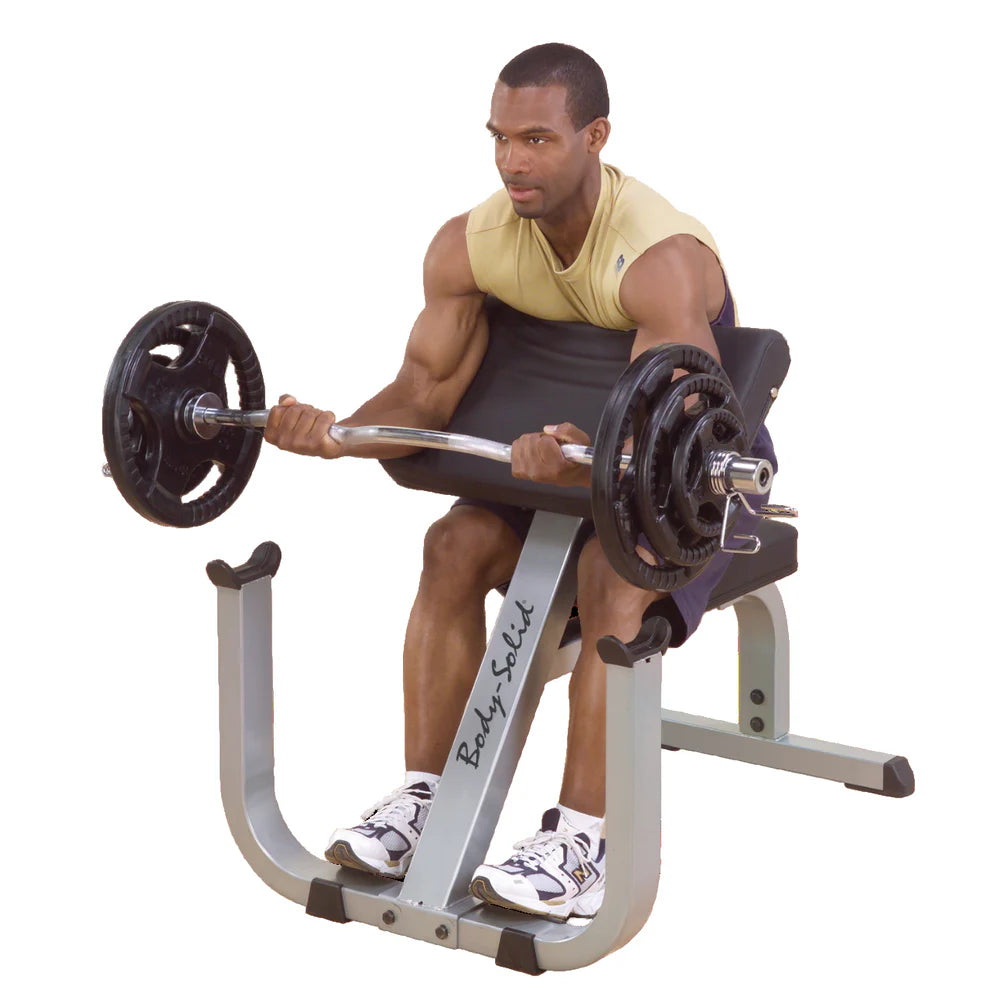 Body Solid GPCB329 Preacher Curl Bench – 30° Angle Biceps Isolation