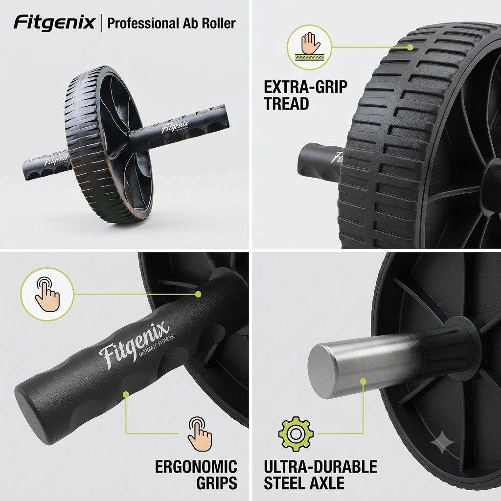 Fitgenix AB Roller – Abdominal Exercise Trainer