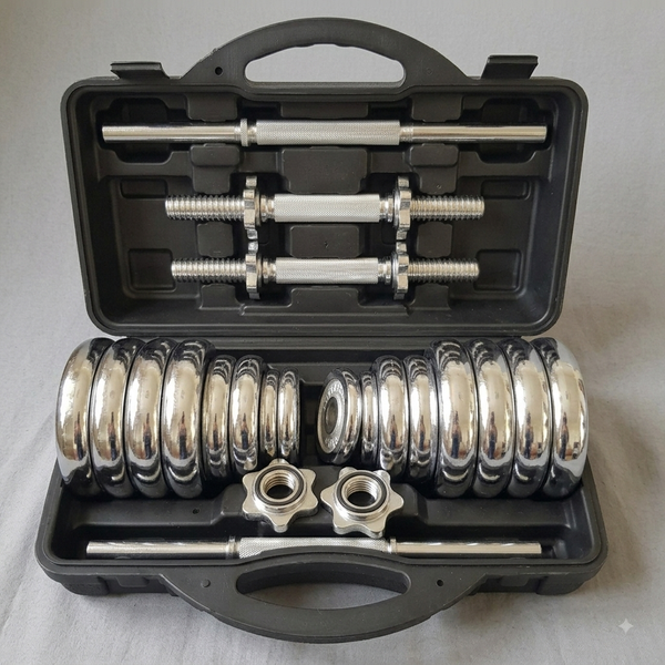 Extreme Sports Adjustable Chrome Dumbbells – 30kg Weight Set
