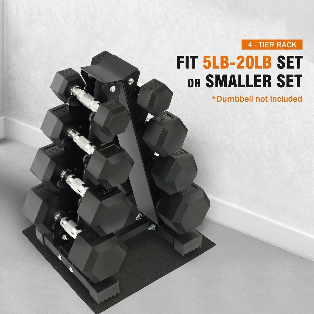 Level Fitness 4 Tier A-Frame Dumbbell Weight Rack
