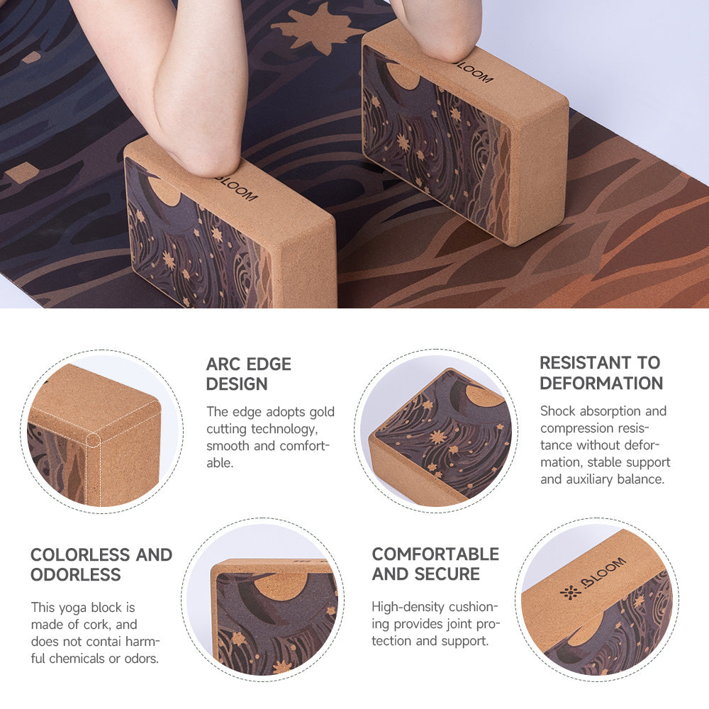 Bloom Natural Cork Yoga Block
