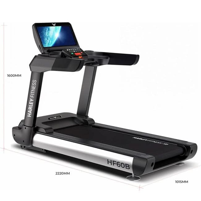 Harley Fitness HF60BS Treadmill – 6.0 HP, 25 km/h Speed, 18.5” Touchscreen, 250kg Capacity