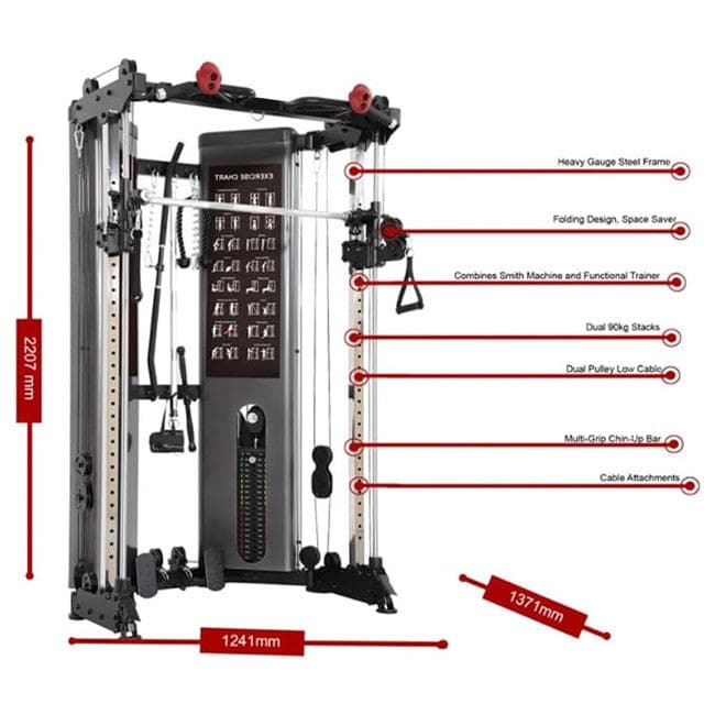 Harley Fitness Multi-Functional Folding Smith Machine