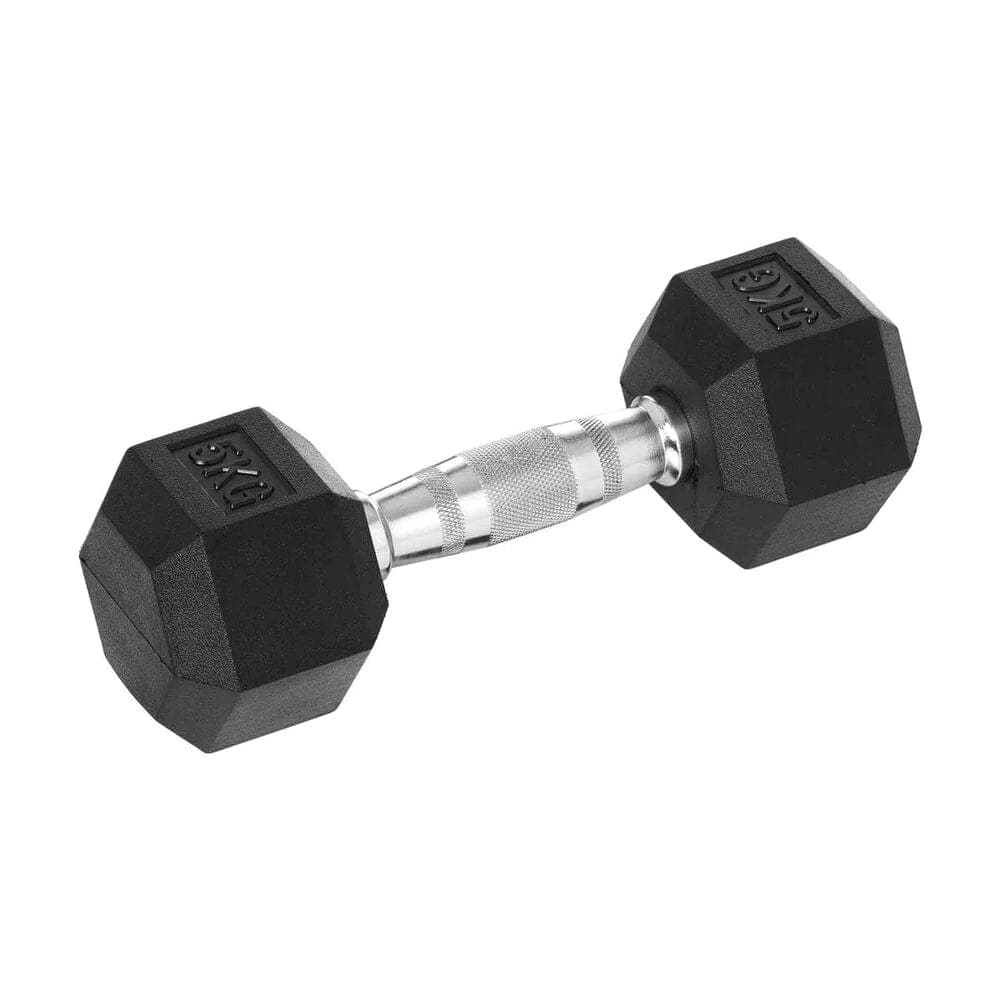 1441 Fitness Hex Dumbbell Set with 3 Tier Dumbbell Rack 2.5 to 20 Kg (8 Pairs) – Strength Training Equipment - Athletix.ae