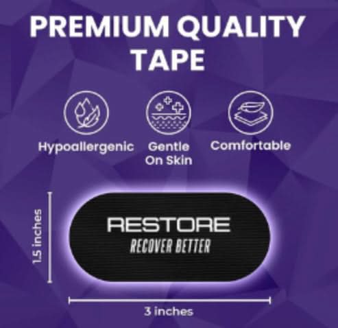 Restore Mouth Tape – Reduce Snoring, Improve Sleep & Boost Energy | 30 Night Strips