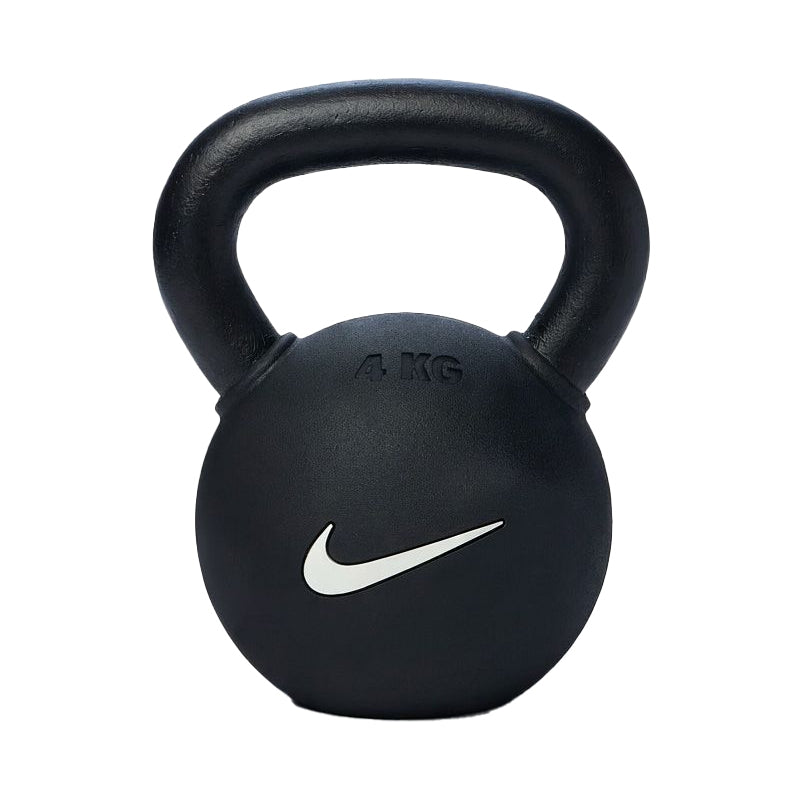 Nike Rubber Coated Kettlebell Strength Training Rubber Kettlebells - Black White 4