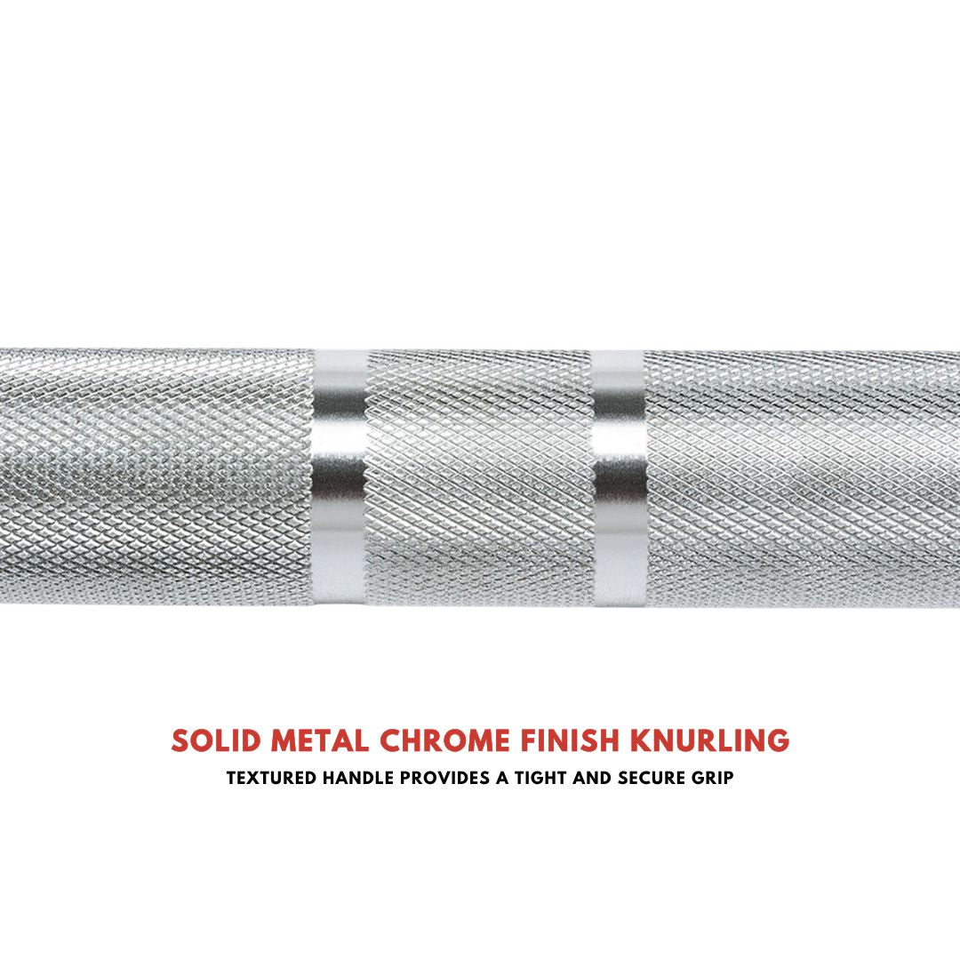 Leom Fitness 4 - 7 ft Straight Olympic Barbells with Collars | 7 - 20kg