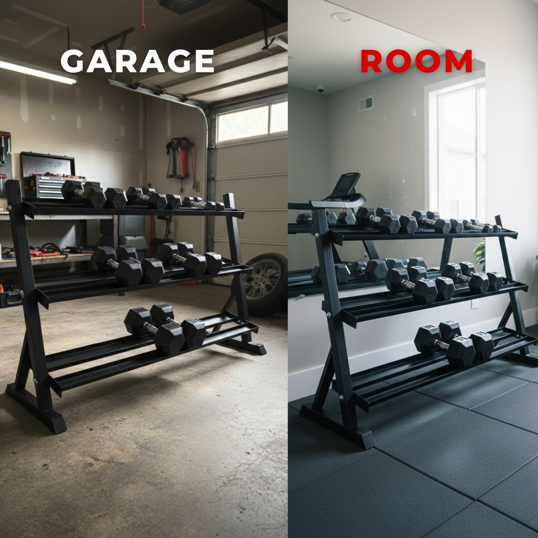 Leom Fitness 3 Tier Dumbbell Rack for 10 Pairs