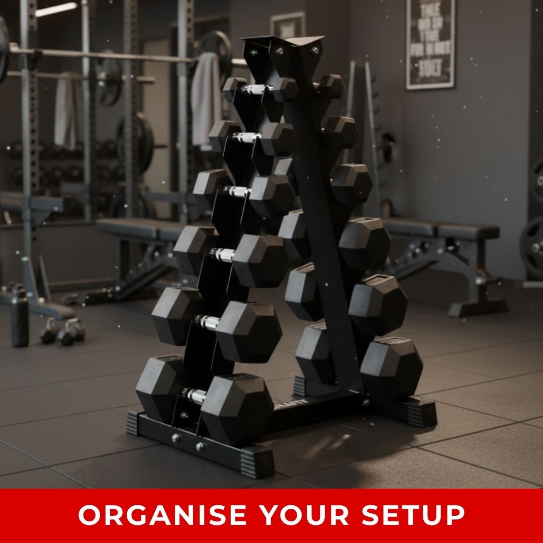 Leom Fitness 6 Pair Vertical Dumbbell Rack
