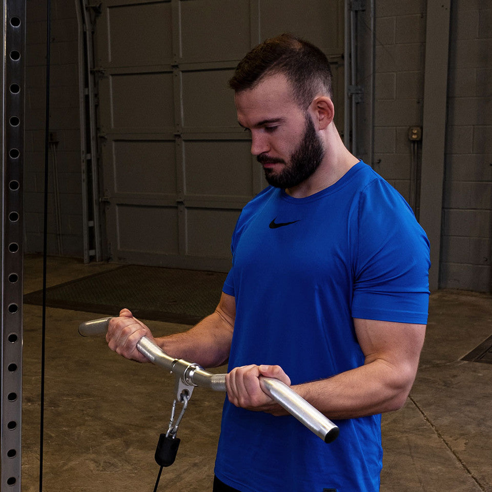 Body Solid Tools Aluminum Revolving Curl Bar, MB229A