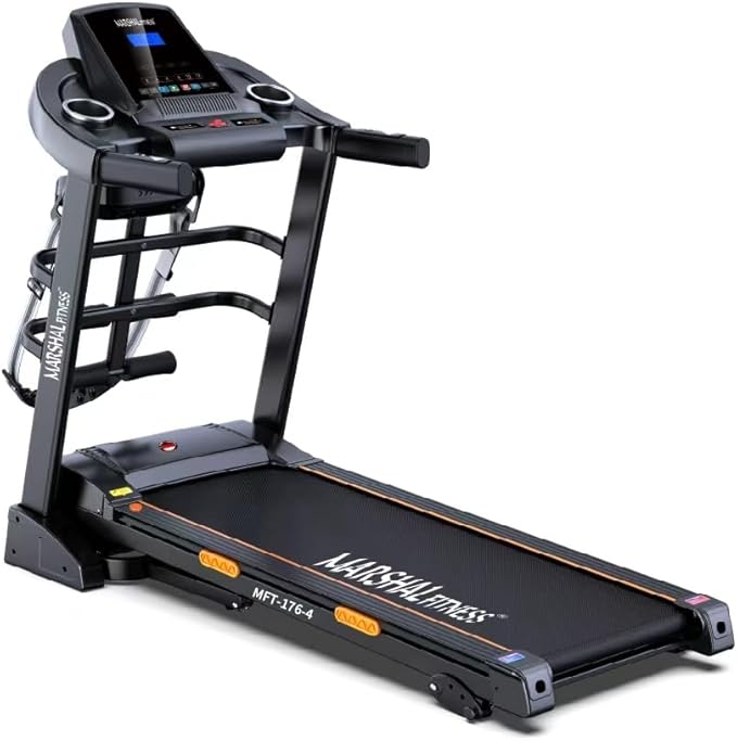 MF 3HP Foldable Treadmill with Massager 3-Level Incline 120kg