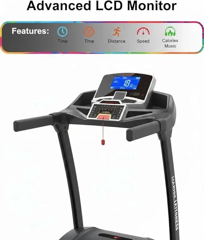 Marshal Fitness 5HP Auto-Incline Treadmill with TV | 140KG Capacity