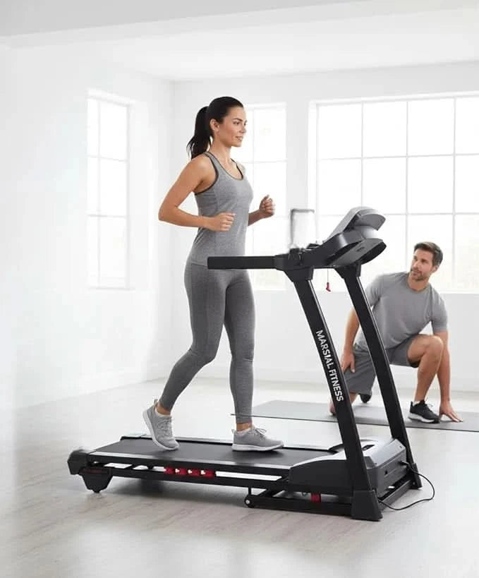 Marshal Fitness 5HP Auto-Incline Treadmill with TV | 140KG Capacity
