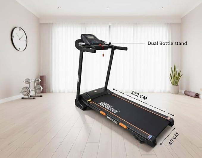 MF 3HP Foldable Home Treadmill 3-Level Manual Incline 120kg