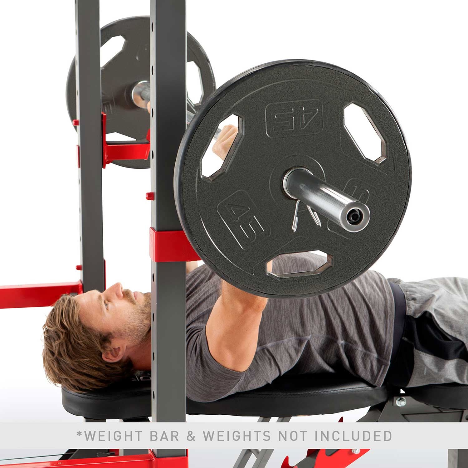 Marcy, Pro Smith Machine Home Gym Training System Cage with Bench, Sm-4903