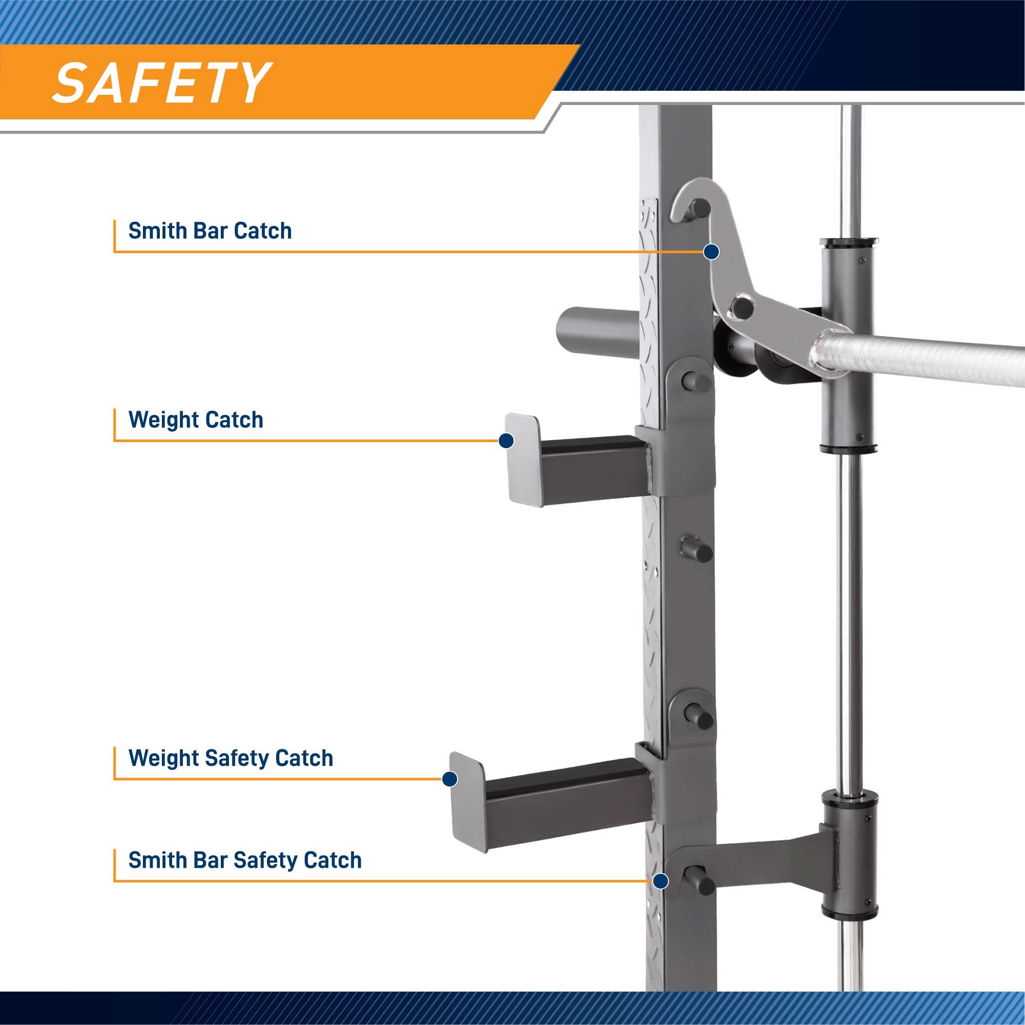Combo | Marcy Smith Machine with Bench, SM-4008, Brown