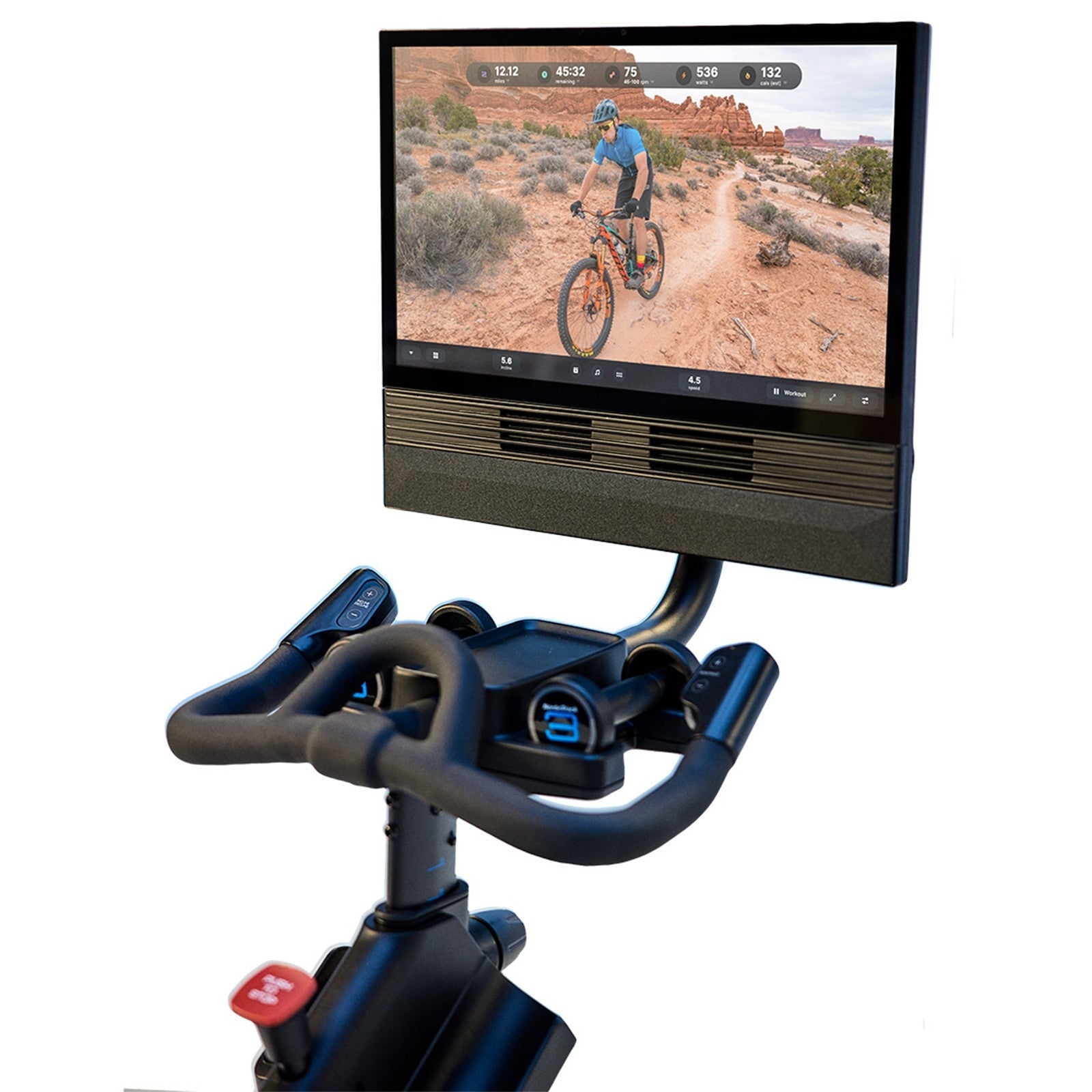 NordicTrack S24 Spinning Bike 2025 Model - NTEX24125-INT | 24" Pivoting Touchscreen, Silent Magnetic Resistance, AutoBreeze™ Fan, Bluetooth Connectivity, 350 lb Capacity