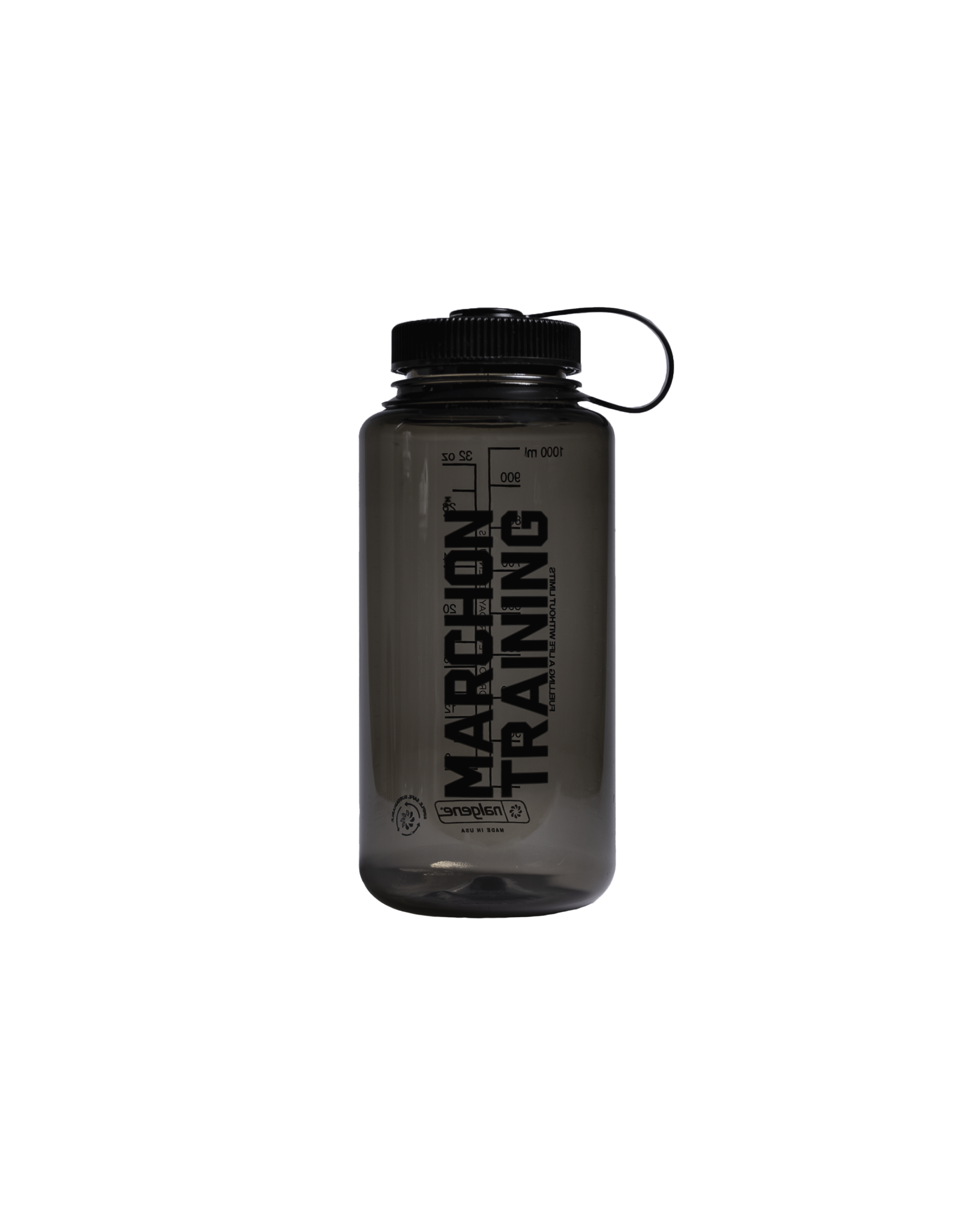 MARCHON™ TRAINING X Nalgene 1L Bottle Woodsmoke | Black - 1L Wide Mouth