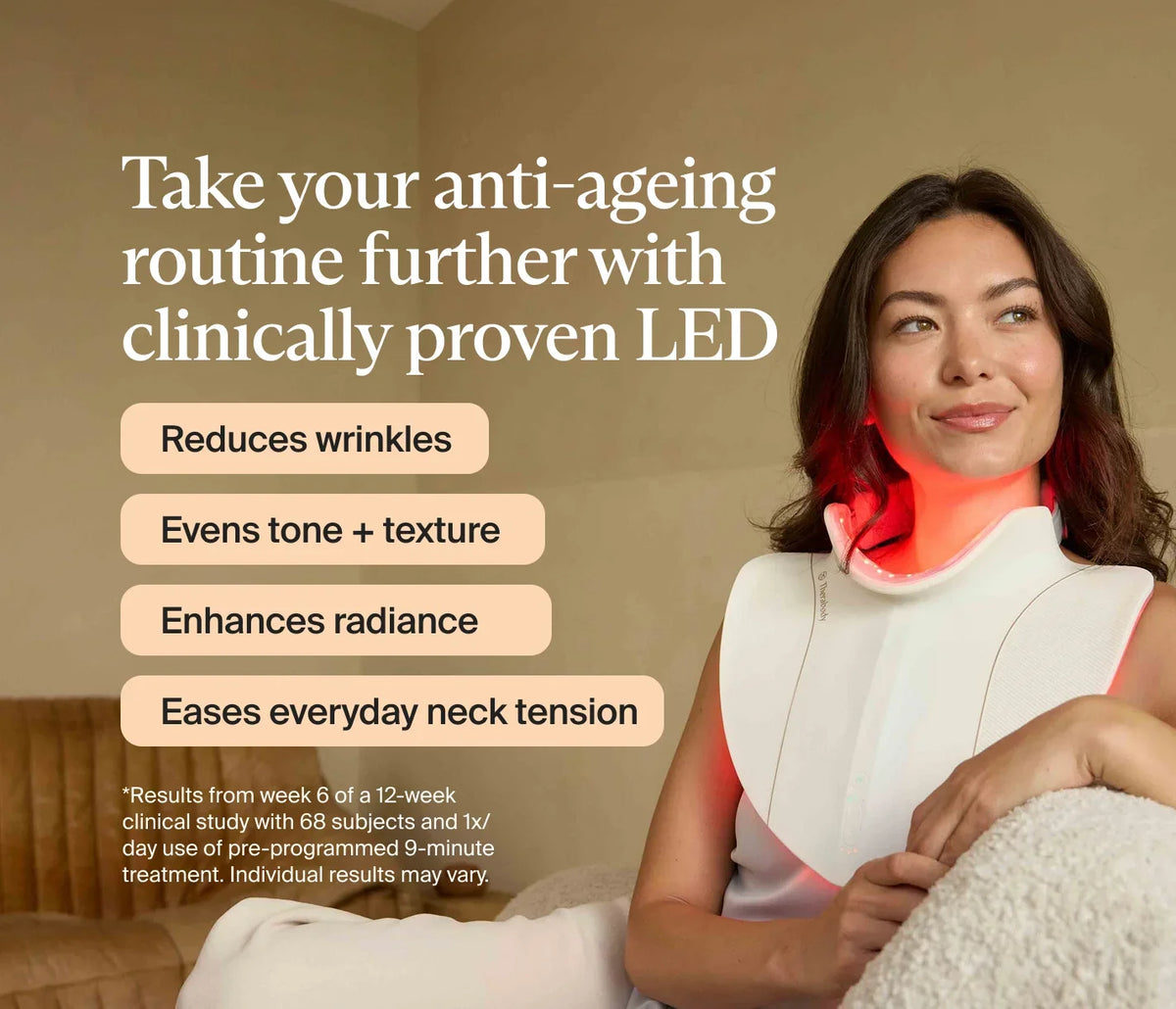 TheraFace LED Neck and Chest red light device UAE