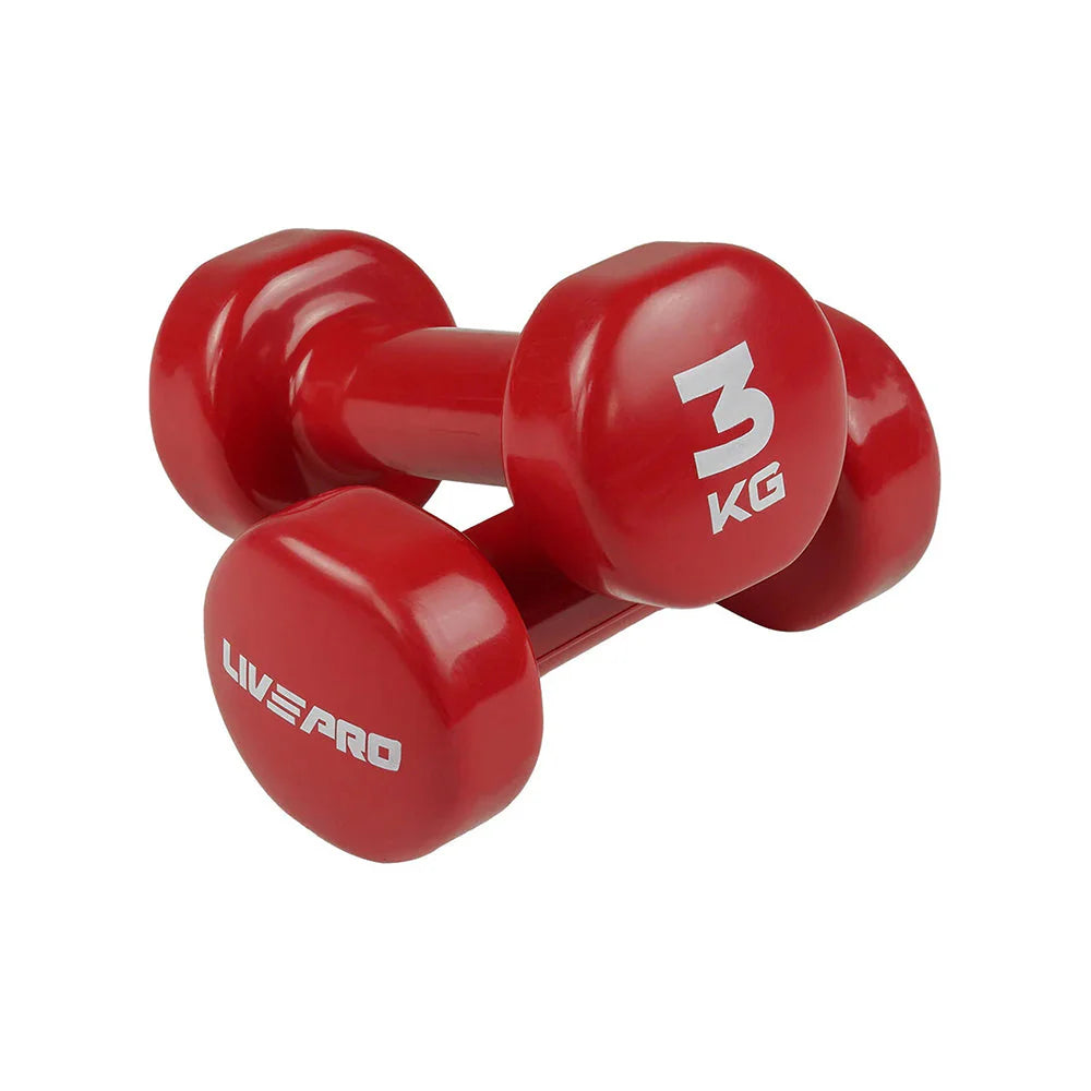 Livepro, Colored Studio Dumbbell, Lp8076, 3 Kg, Red