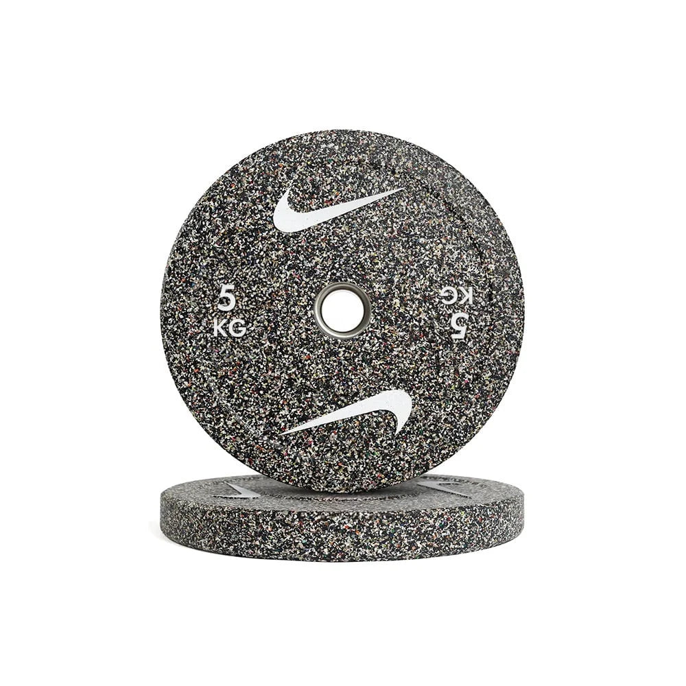 Nike Olympic Grind Bumper Plates, 5Kg to 25 Kg, Sold as Piece Blackout 5