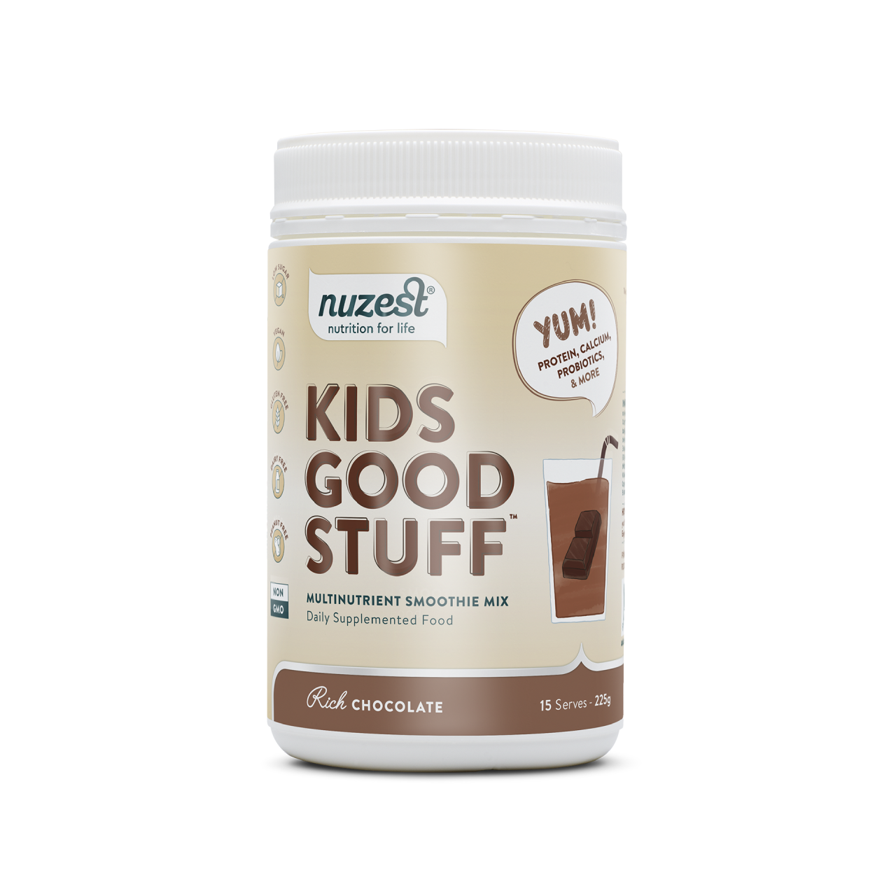 Nuzest Kids Good Stuff, Multinutrient Smoothie Mix Rich Chocolate