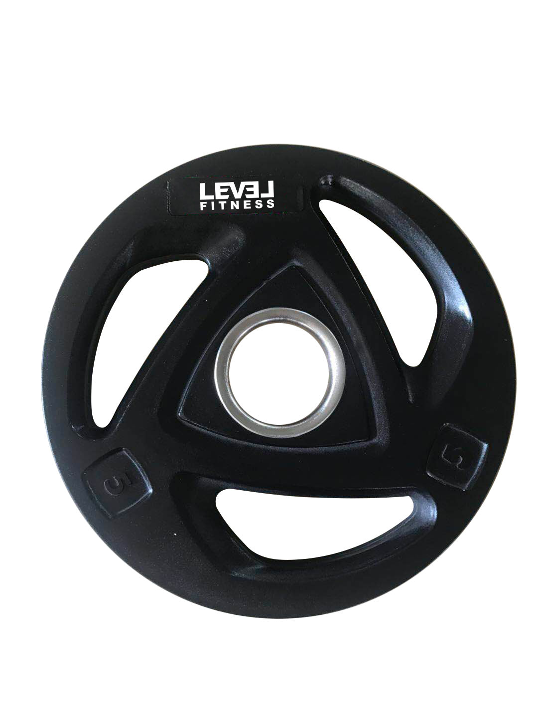 Level Fitness Tri-Grip Olympic Rubber Plates | 2.5 Kg to 20 Kg | Sold as Piece