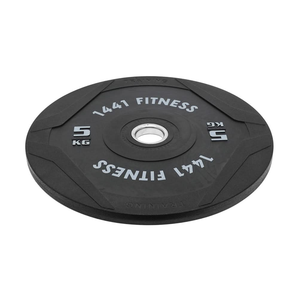 1441 Fitness PU Black Rubber Bumper Plates - 5 to 25 KG | Per Piece 