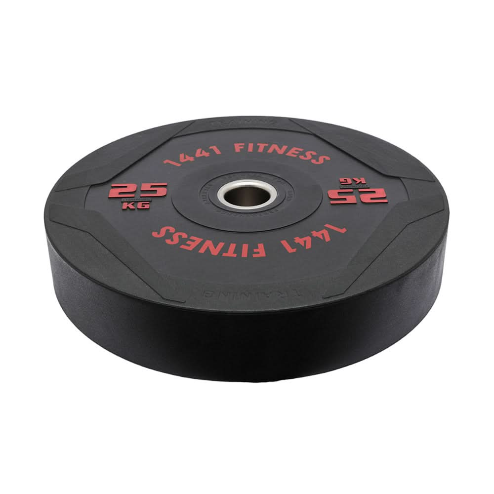 1441 Fitness PU Black Rubber Bumper Plates - 5 to 25 KG | Per Piece 