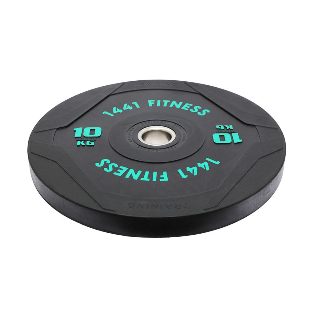 1441 Fitness PU Black Rubber Bumper Plates - 5 to 25 KG | Per Piece 