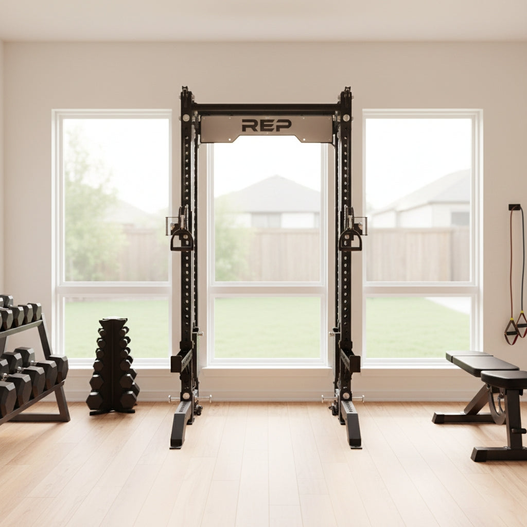 REP Fitness Compact Athena Functional Trainer - Metallic Black | 93" Height, 4-Post