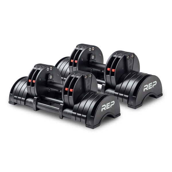 REP Fitness QuickDraw Adjustable Dumbbells - Pair 15 KG