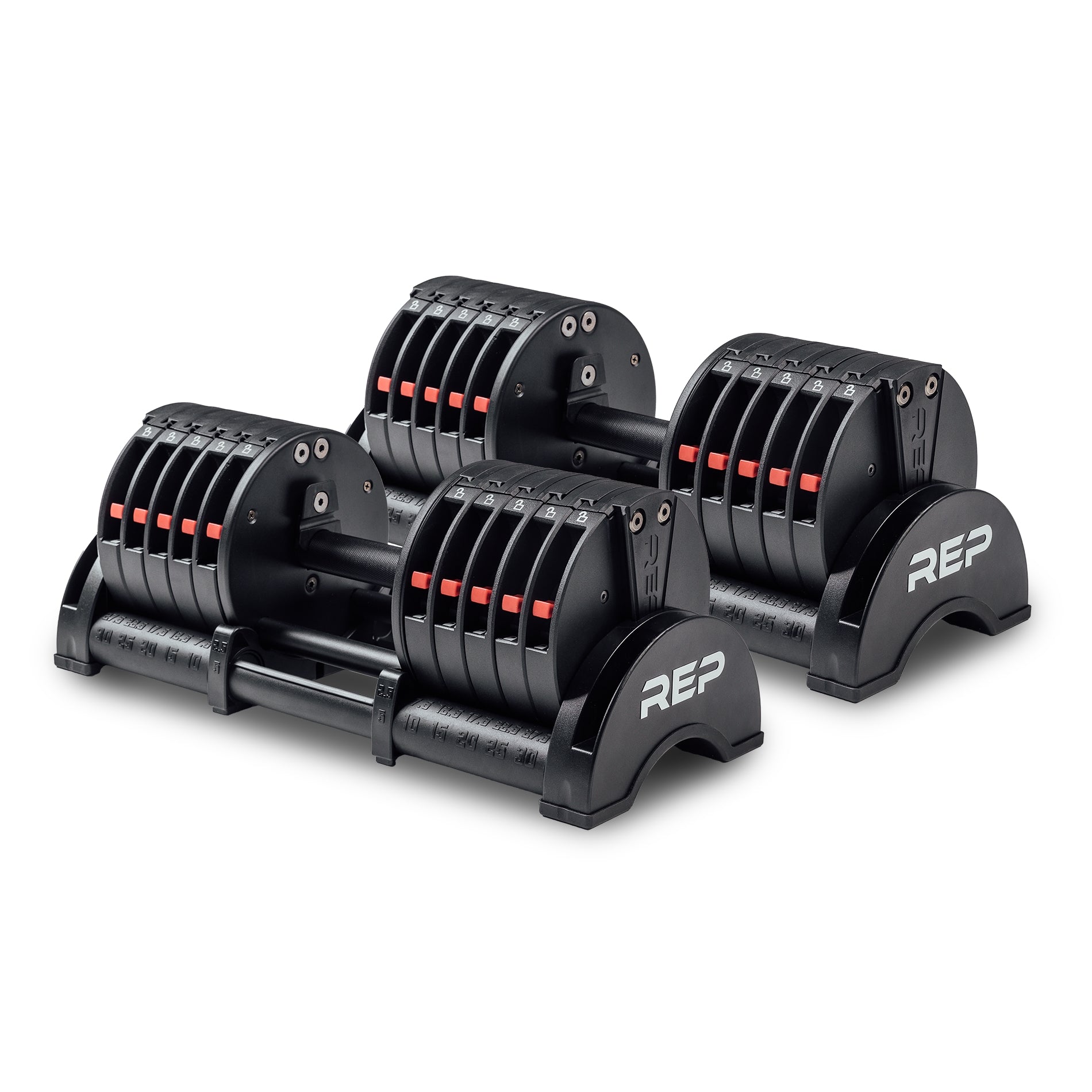 REP Fitness QuickDraw Adjustable Dumbbells - Pair 30 KG