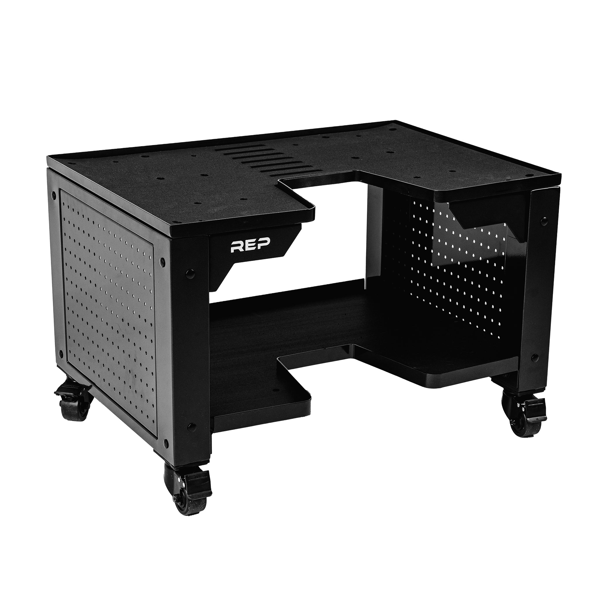 REP Fitness Multipurpose Dumbbell Storage Cart - Metallic Black