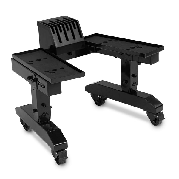 REP Fitness Adjustable Dumbbell Stand - Metallic Black | REP x PEPIN FAST Series
