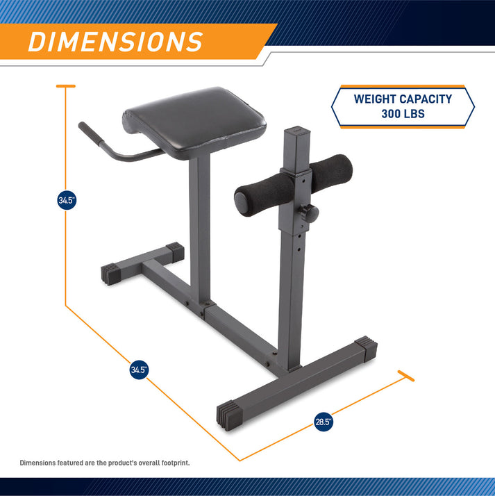 Marcy Roman Chair Hyperextension Bench