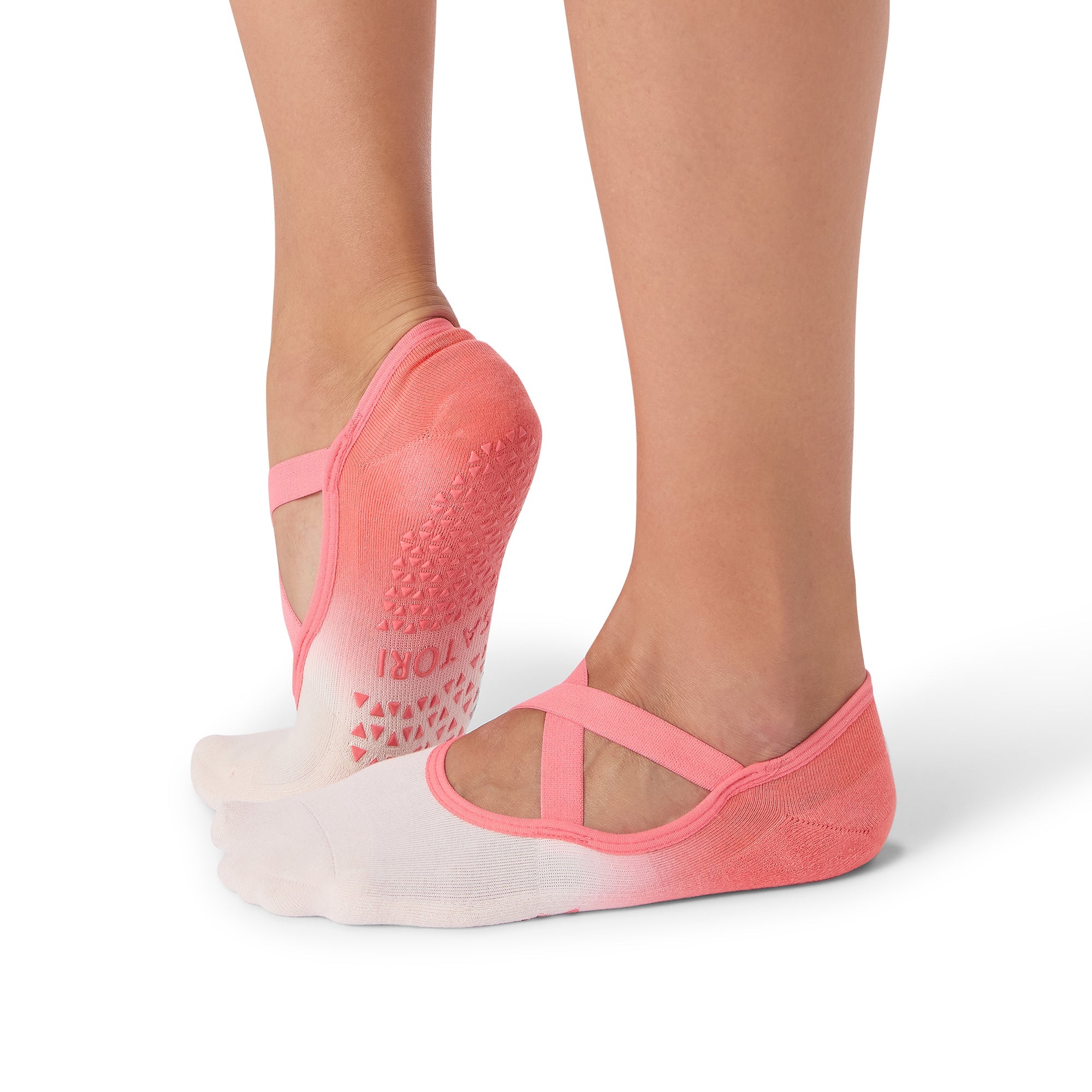 Satori Grip Naomi Coral Ombre Pilate Socks