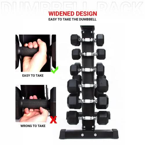 Sparnod Fitness A-Frame 6-Tier Dumbbell Rack Stand (Dumbbells Not Included), SDR-02