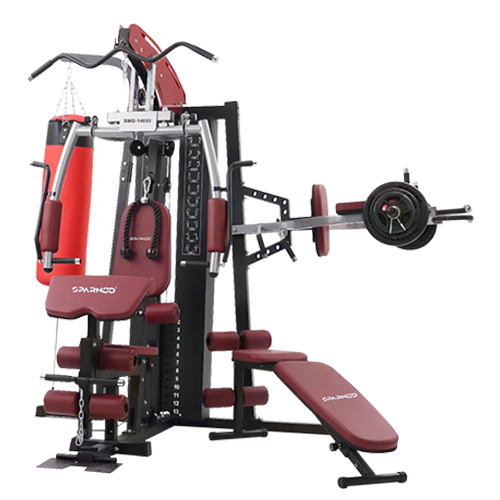 Sparnod Fitness Three Station Multi Functional Home Gym, SMG-14000