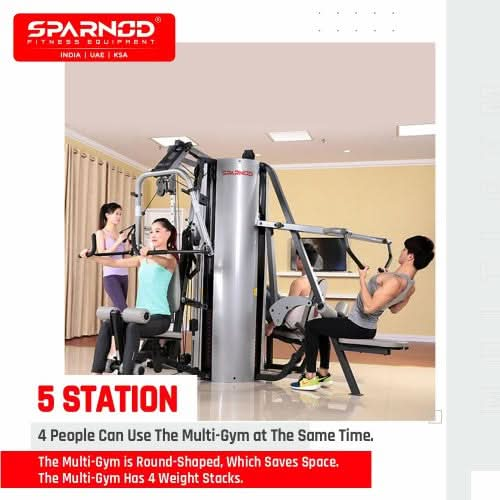 Sparnod Fitness Five Station Multi-Gym, SMG-19000