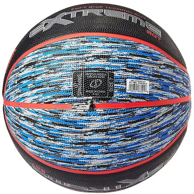 Spalding NBA Extreme SGT Rubber Basketball, Gray/Red, Size 7