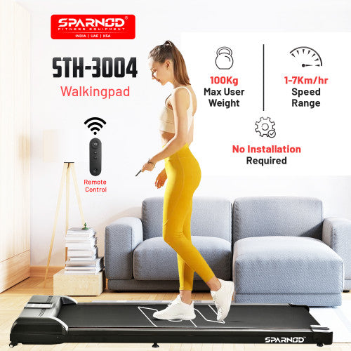 Sparnod Fitness, Walking Pad Treadmill for Home/Office, STH-3004