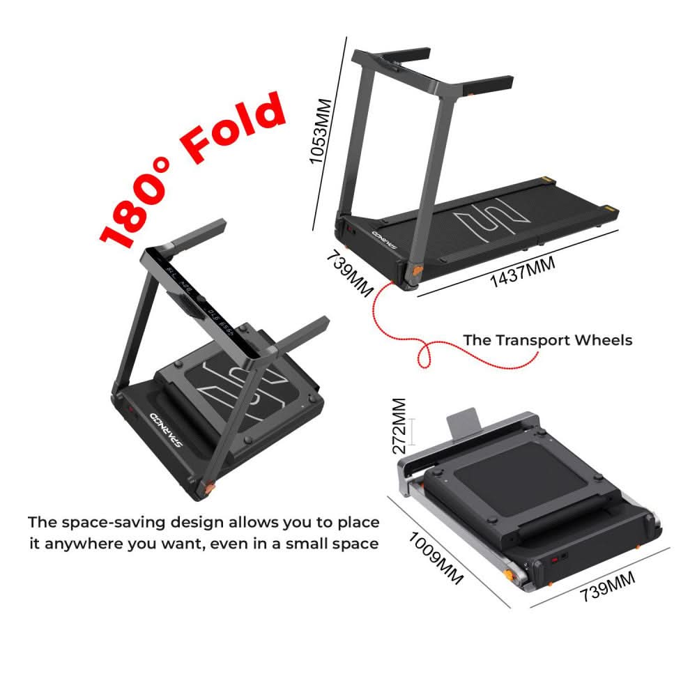Sparnod Fitness Hybrid+ 2-in-1 Walking Pad/Treadmill, STH-3099