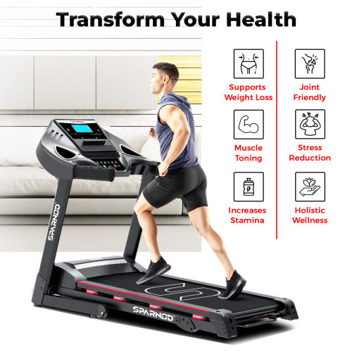 Sparnod Fitness, (4 HP Peak DC Motor) Advanced Treadmill, STH-3200