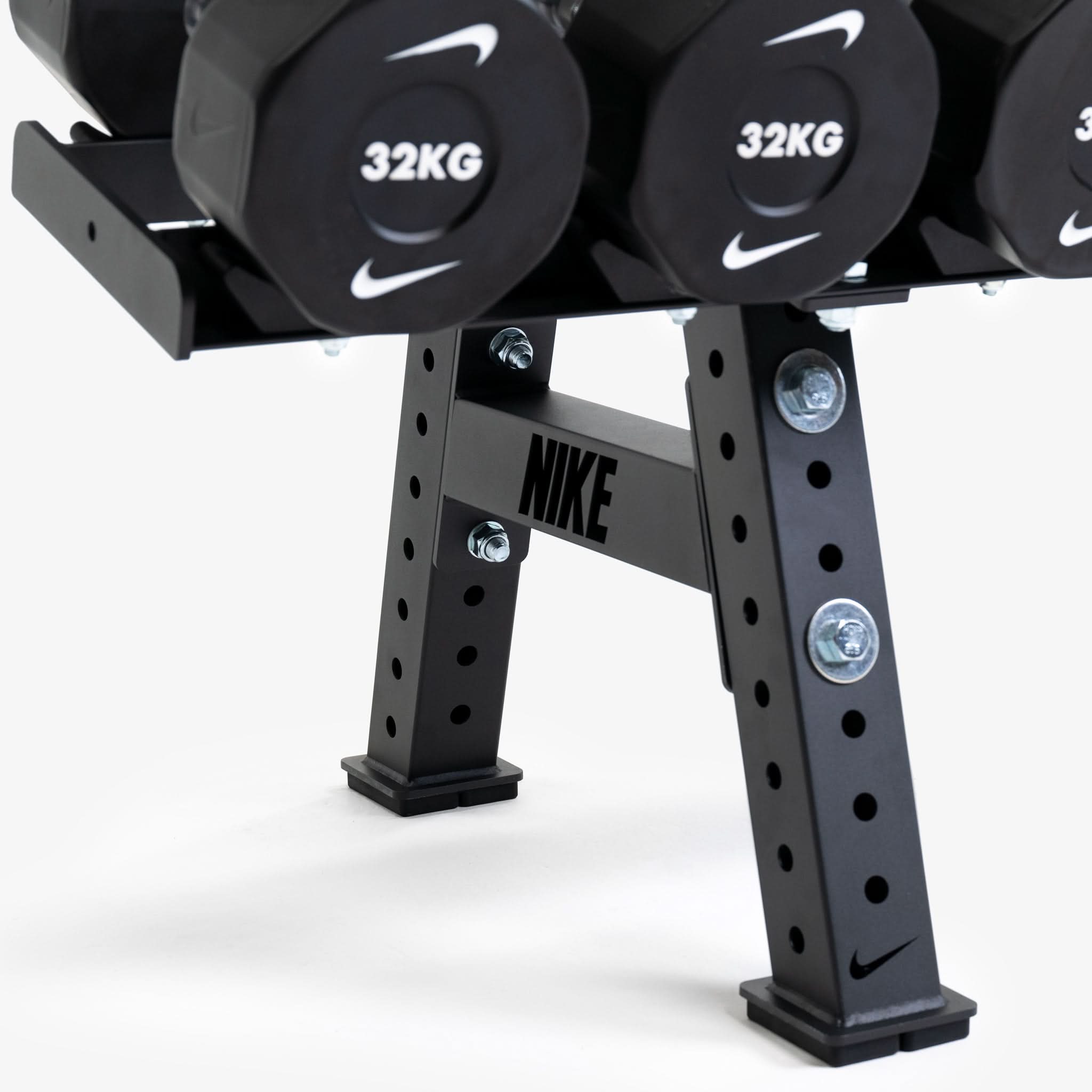 Nike Urethane Dumbbell Set (1–12 Kg or 22–40 Kg) with Commercial Rack