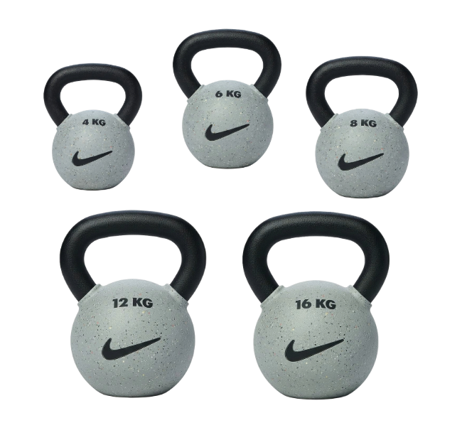 Nike Kettlebell Set 4–16 Kg (5 Pieces) – Cast Iron, Rubber Coated or Grind Options