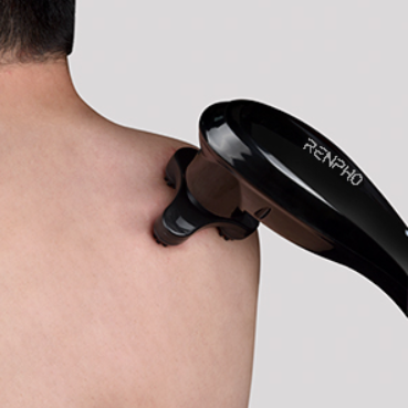 Renpho Rechargeable Hand Held Deep Tissue Massager for Muscles, Back, Foot, Neck, Shoulder Leg, Black