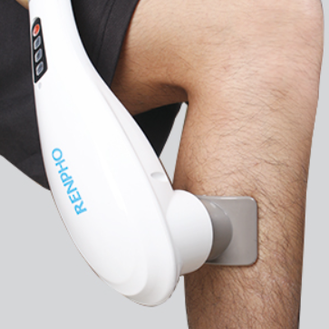 Renpho Rechargeable Hand Held Deep Tissue Massager for Muscles, Back, Foot, Neck, Shoulder, Leg, Calf Cordless Electric Percussion Body Massage White