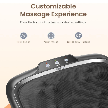 Renpho Foot Massager with Heat, Shiatsu Heated Electric Foot Massager